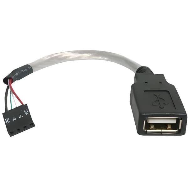 USB 2.0 kabel - USB A hona till USB moderkortsadapter 4 stift F/F - 15 cm - STARTTECH