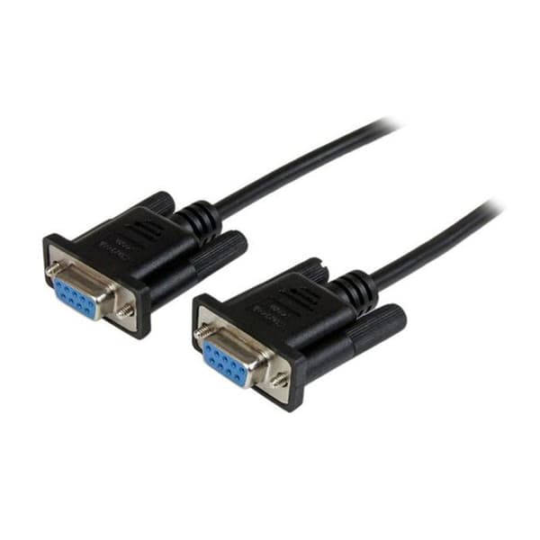 DB9 RS232 seriell nollmodemkabel - STARTECH.COM - 1 m - hona / hona - svart