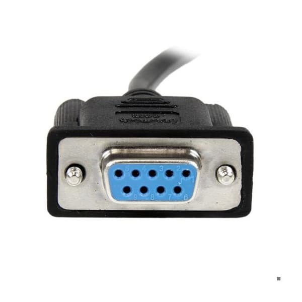 DB9 RS232 seriell nollmodemkabel - STARTECH.COM - 1 m - hona / hona - svart