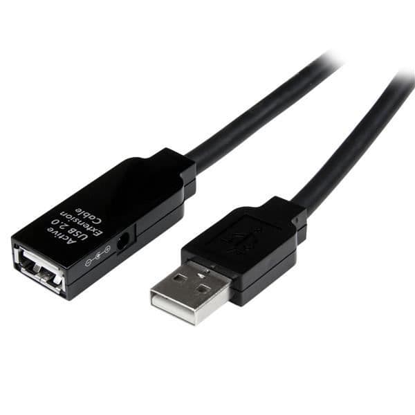 Aktiv USB 2.0 Repeaterkabel - STARTECH.COM - 10 m - Svart
