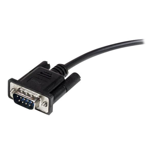 DB9 RS232 seriell kabel i direkt anslutning - STARTECH.COM - Seriell kabelförlängning - Svart - 3 m