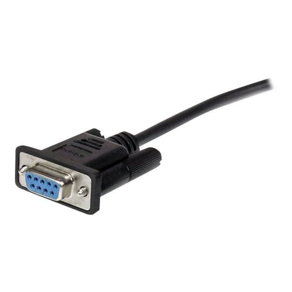 DB9 RS232 seriell kabel i direkt anslutning - STARTECH.COM - Seriell kabelförlängning - Svart - 3 m