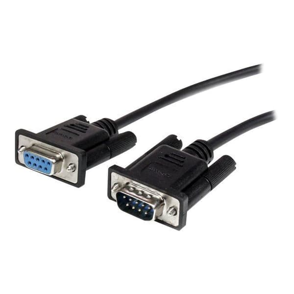 DB9 RS232 seriell kabel i direkt anslutning - STARTECH.COM - Seriell kabelförlängning - Svart - 3 m