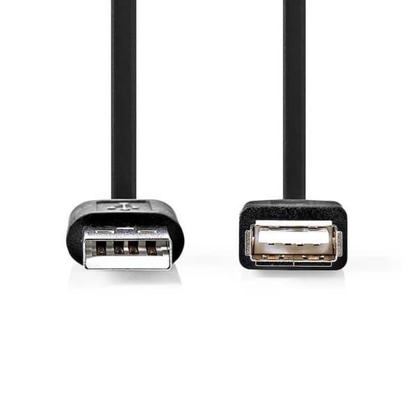 USB-kabel - NEDIS - CCGL60010BK10 - 1,00 m - USB 2.0 - 480 Mbps - Nikkellackerad