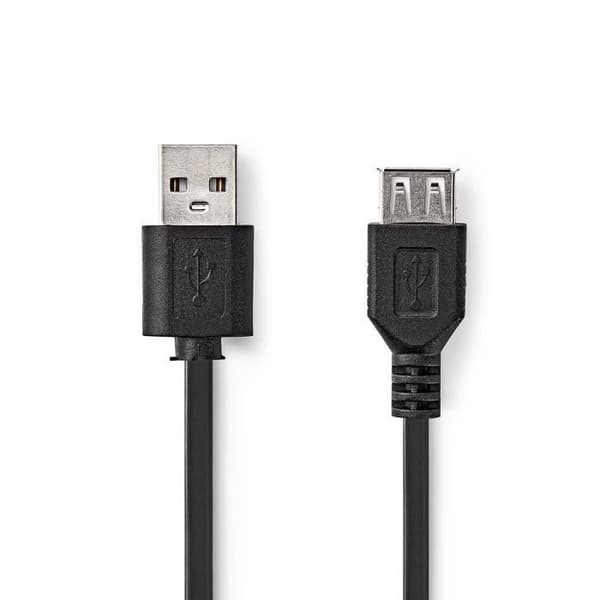 USB-kabel - NEDIS - CCGL60010BK10 - 1,00 m - USB 2.0 - 480 Mbps - Nikkellackerad