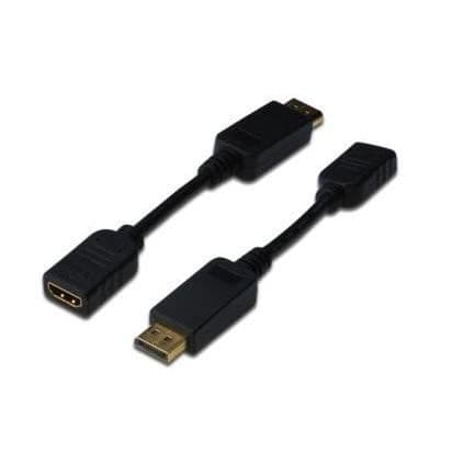 Digitus Displayport Adapter Kabel 0,15m Svart