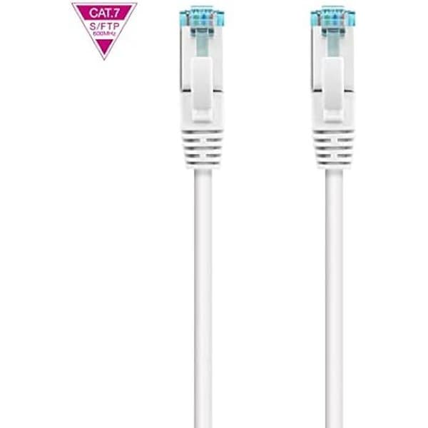 Nätverkskabel Cat.7 - NANO CABLE - 10.20.1700-L25-W - 600MHZ - LSZH - 25 cm