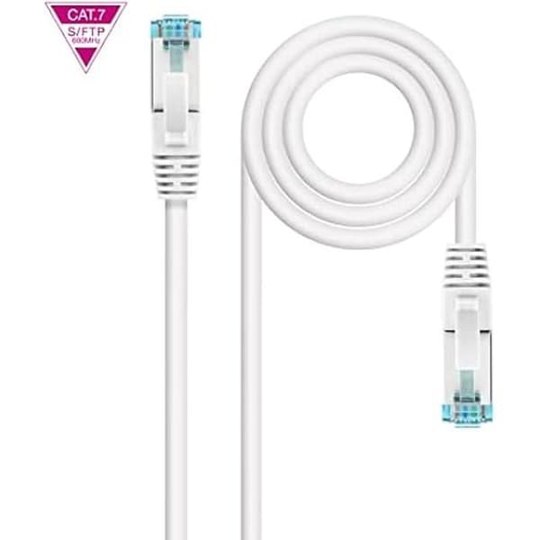 Nätverkskabel Cat.7 - NANO CABLE - 10.20.1700-L25-W - 600MHZ - LSZH - 25 cm