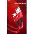 Miniatyrbild 2 av 3: XO NB143 Hållbar TPE Universal USB till USB-C (Typ-C) Data &amp; Data Snabbladdarkabel 2,4A 2m Svart
