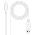 Miniatyrbild 1 av 2: USB 2.0-kabel - NANO CABLE - 10.01.2100-W - USB-C/M-A/M - 3A - 0,5 m - Vit
