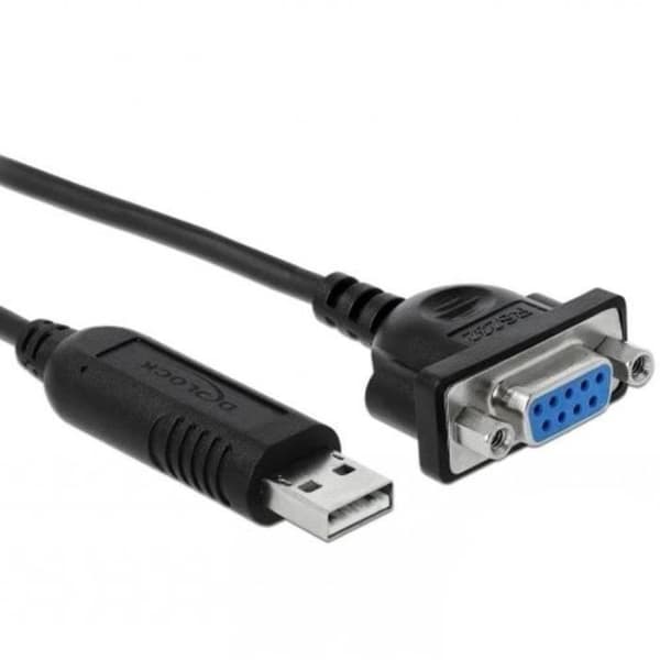 USB 2.0 Type-A till DB9 serie RS-232-adapter