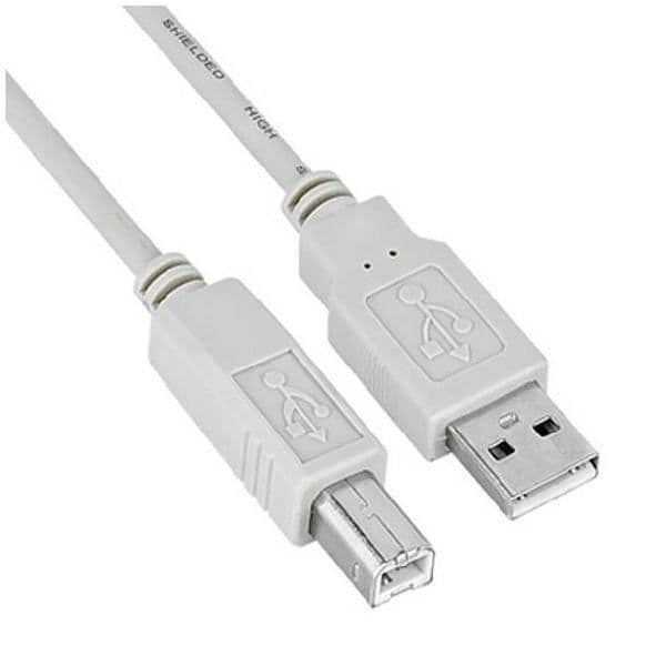 NILOX 1.8M USB 2.0 USB-KABEL 1.8M USB A USB B VIT - USB-KABLAR (1.8