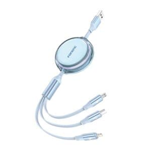 Foneng X113 3-i-1 Kabel 1,1M Blå