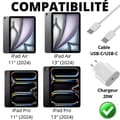 Miniatyrbild 2 av 5: Snabbladdare 20W + USB-C-kabel 2m för iPad Air 11" 2024 / iPad Air 13" 2024 / iPad Pro 11" 2024 / iPad Pro 13" 2024