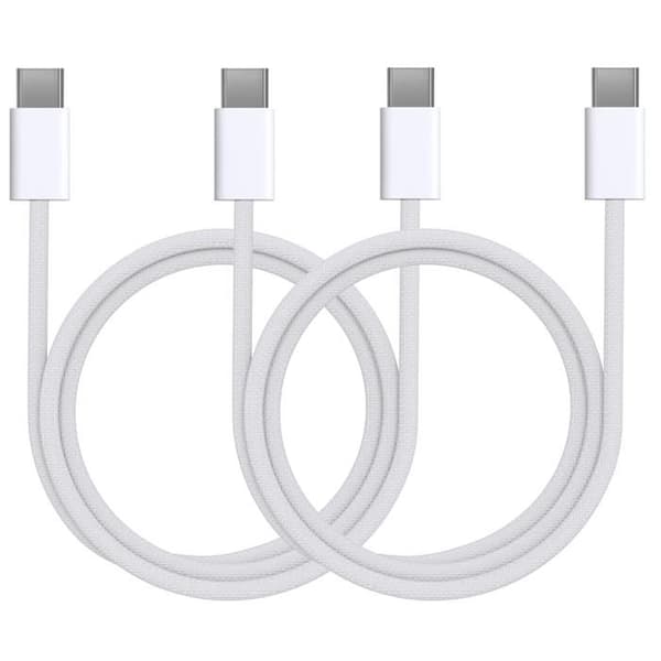 2 Snabbladdare 20W + 2 USB-C Kablar 2m för iPad Air 11" 2024/iPad Air 13" 2024/iPad Pro 11" 2024/iPad Pro 13" 2024