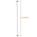 Miniatyrbild 3 av 5: USB-C USB-C-kabel för iPad Air 11" 2024 / iPad Air 13" 2024 / iPad Pro 11" 2024 / iPad Pro 13" 2024 - Flätad nylon 2m
