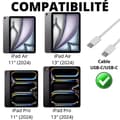 Miniatyrbild 2 av 5: USB-C USB-C-kabel för iPad Air 11" 2024 / iPad Air 13" 2024 / iPad Pro 11" 2024 / iPad Pro 13" 2024 - Flätad nylon 2m