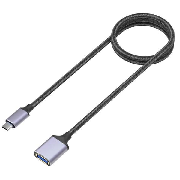 USB C till USB 3.0-adapter - Kompatibel med surfplatta, smartphone, dator - 1 meter - Svart - OTG
