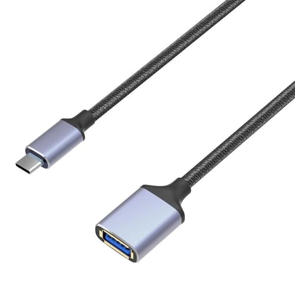 USB C till USB 3.0-adapter - Kompatibel med surfplatta, smartphone, dator - 1 meter - Svart - OTG