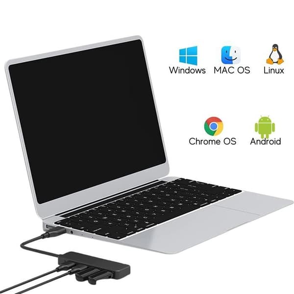 USB-C HUB-adapter - Ospecificerad - 4 portar - USB 3.0 - Kompatibel med PC och extern hårddisk