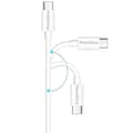 Miniatyrbild 3 av 3: USB-C USB-C Kabel Vit 1m för Samsung Galaxy TAB S9 - TAB S9 ULTRA - TAB S9 PLUS Phonillico®