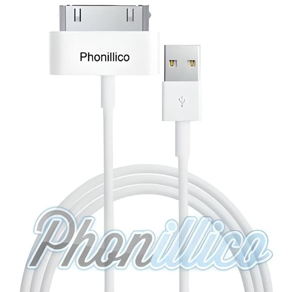 Kabel Vit USB kompatibel med iPad 2/3/4 - Phonillico®