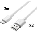 Miniatyrbild 1 av 2: USB-C-kabel för Huawei MatePad Pro 10.8 (2019) - MatePad Pro 10.8 (2021) - MatePad 11 (2021) - Vit 3 Meter [LOT 2] Phonillico®