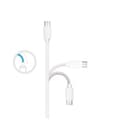 Miniatyrbild 3 av 4: Kabel för Huawei MediaPad T5 - MediaPad T3 - MediaPad M5 Lite - MatePad T8 - Nylonflätad Silver Vit 1 Meter Phonillico®