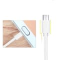 Miniatyrbild 4 av 4: Kabel för Huawei MediaPad T5 - MediaPad T3 - MediaPad M5 Lite - MatePad T8 - Nylonflätad Silver Vit 1 Meter Phonillico®