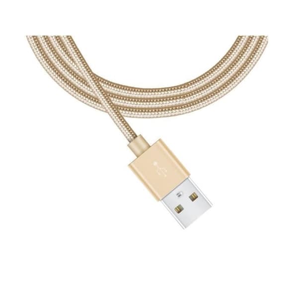 Kabel för Samsung Galaxy Tab A 8.0 2019 - mikro usb Nylontvinnad Guld 1 Meter [LOT 2] Phonillico®