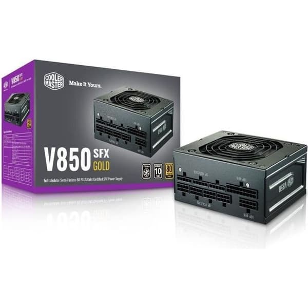 COOLER MASTER V850 SFX Gold - 850W SFX strömförsörjning - 100 % modulär (Certifierad 80 Plus GOLD 10 års garanti)