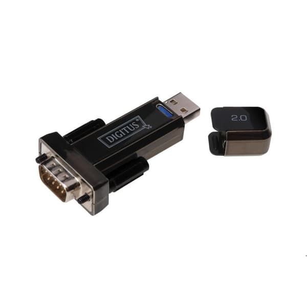 USB Serial RS232 Converter - Windows och Mac-kompatibel - Plug and Play - DB09 Hane - Svart
