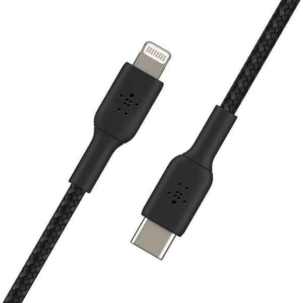 BELKIN - kabel - Flätad kabel Lght USBC 2M svart