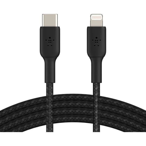 BELKIN - kabel - Flätad kabel Lght USBC 2M svart