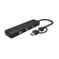 Miniatyrbild 3 av 4: Natec USB-C 3.0 Hub 4-Port Mayfly svart + adapter - 5901969438888