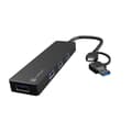 Miniatyrbild 4 av 4: Natec USB-C 3.0 Hub 4-Port Mayfly svart + adapter - 5901969438888