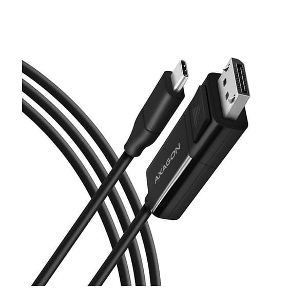 AXAGON RVC-DPC USB-C till DisplayPort-kabel, 1,8 m, 4K/60 Hz - Svart - 8595247905314