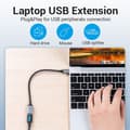 Miniatyrbild 6 av 6: Adapter med OTG-funktion, Type-C till USB 2.0, 480 Mbps, snabb datatransfer, 0,15 m - Vention (CCWHB) - Grå
