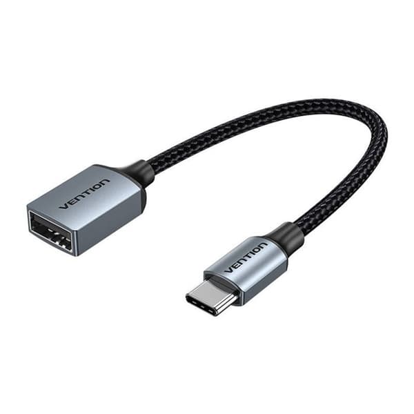 Adapter med OTG-funktion, Type-C till USB 2.0, 480 Mbps, snabb datatransfer, 0,15 m - Vention (CCWHB) - Grå
