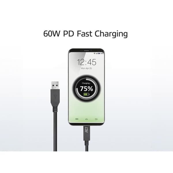 ACT USB 3.0-kabel, USB-A till USB-C, 1 meter