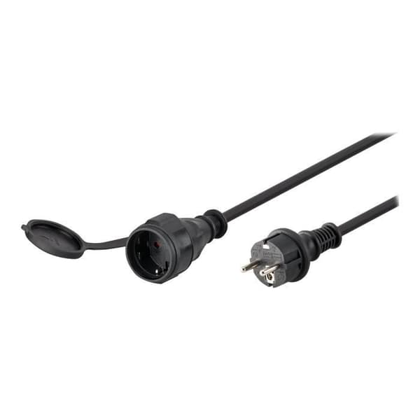 goobay CEE 7-4 (R) skyddshuvud för CEE 7-4 (P) 230 V 16 A 10 m svart