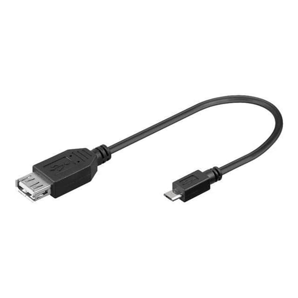 Wentronic 95194 svart USB-adapter - USB 2.0 A/Micro-B - 20 cm