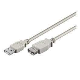 USB 2.0 förlängning grå 1,8m