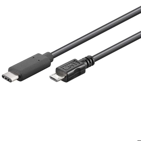 Goobay ICOC MUSB31-CMBM06 USB Type-C-kabel - Svart - 60 cm - Trippelskärmad