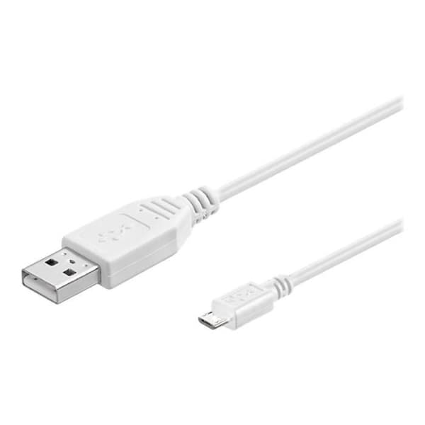 goobay USB Micro-USB Typ B (M) till USB (M) USB 2.0 60 cm vit