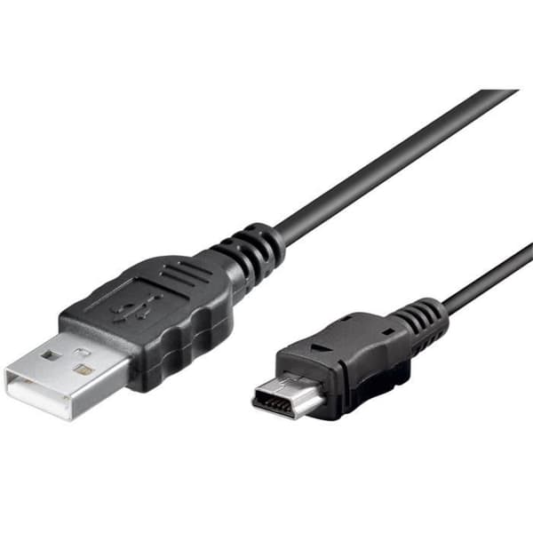 Mini USB USB Sync OCH Laddningskabel 1m Svart