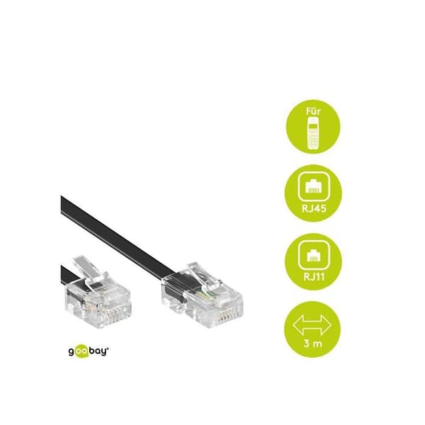 4-stifts modulär kabel 8P4C plugg till plugâ € ¦