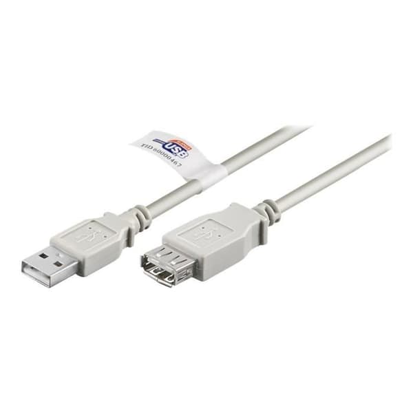 goobay USB förlängningskabel USB (M) till USB (F) USB 2.0 5 m grå