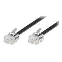 4-stifts modulkabel 15m svart - Wentronic - RJ-11 kontakt