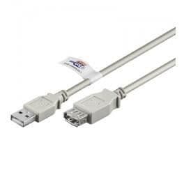 USB 2.0 förlängning grå 1,8m